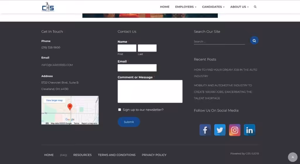 Career Building Solutions Footer