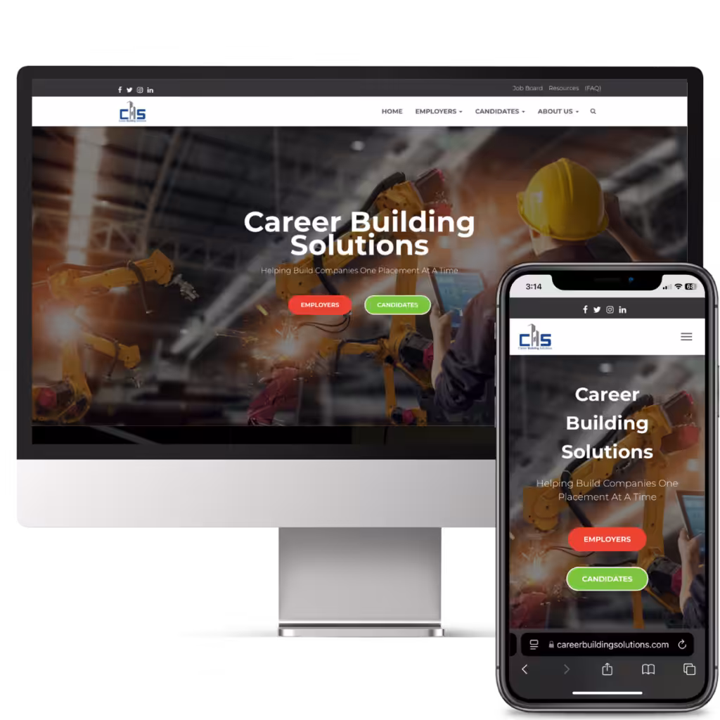 Career Building Solutions Website Combo View
